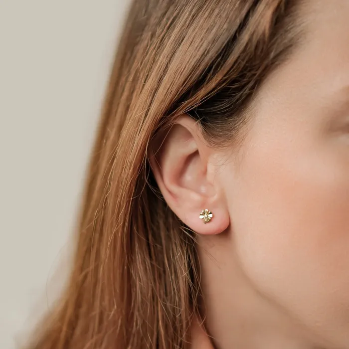 Four Leaf Clover Stud Earrings Sterling Silver Hey Happiness Earrings Four Leaf Clover Stud Earrings Sterling Silver Hey Happiness Earrings
