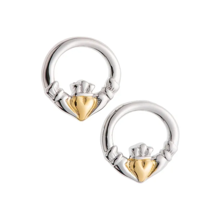 Galway Earrings Galway Rhodium Plated 925 Sterling Silver Claddagh Earrings 151 Gms Galway Earrings Galway Rhodium Plated 925 Sterling Silver Claddagh Earrings 151 Gms