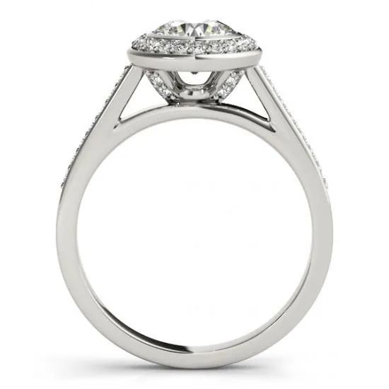 GB 150 Carat Round Natural Earth Mined Diamond Halo Ring White Gold 14K Rings GB 150 Carat Round Natural Earth Mined Diamond Halo Ring White Gold 14K Rings