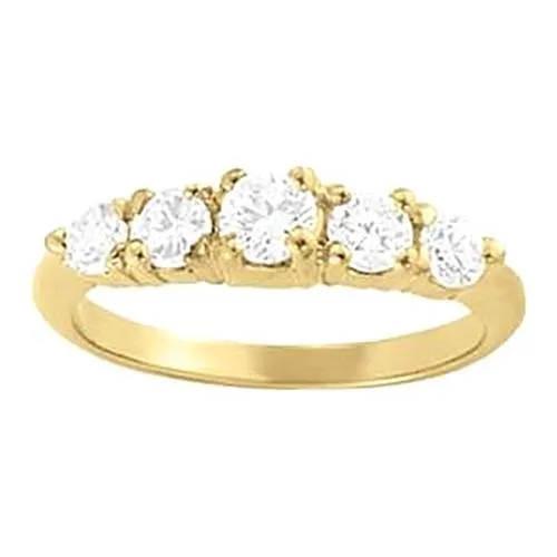 GB 225 Carat Yellow Gold 14K Natural Earth Mined Diamond Half Eternity Band Prong Ring Rings GB 225 Carat Yellow Gold 14K Natural Earth Mined Diamond Half Eternity Band Prong Ring Rings
