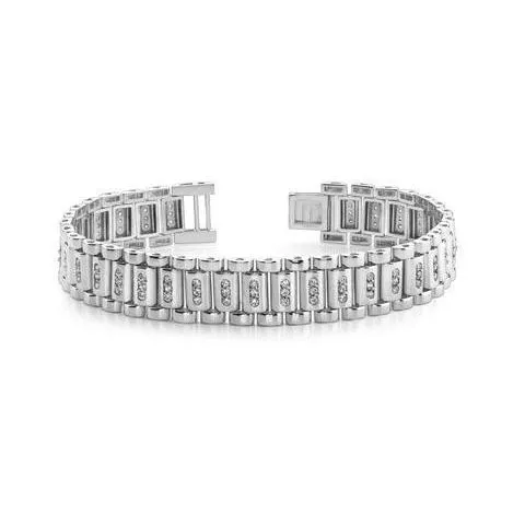 GB Bracelets 350 Carats Round Cut Natural Earth Mined Diamond Mens Bracelet White Gold 14K GB Bracelets 350 Carats Round Cut Natural Earth Mined Diamond Mens Bracelet White Gold 14K