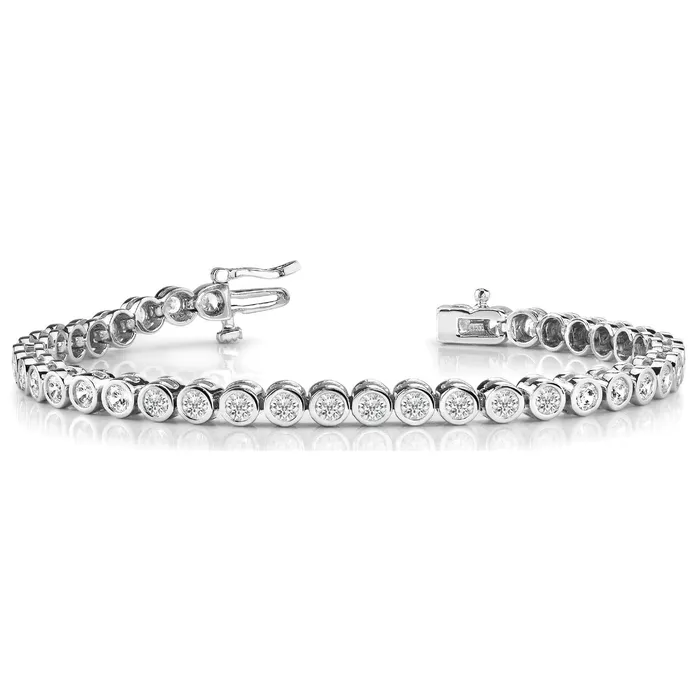 GB Bracelets 6 Carats Sparkling Round Genuine Natural Earth Mined Diamonds Tennis Bracelet White Gold 14K GB Bracelets 6 Carats Sparkling Round Genuine Natural Earth Mined Diamonds Tennis Bracelet White Gold 14K