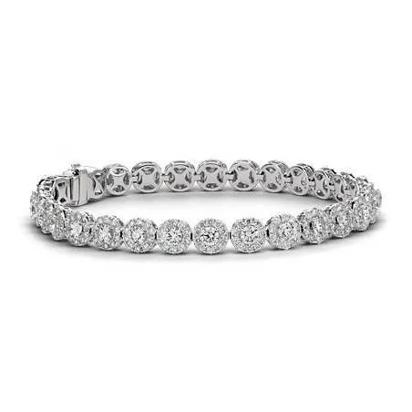 GB Bracelets Sparkling Round Cut Natural Earth Mined Diamond Tennis Bracelet White Gold 920 Ct Jewelry GB Bracelets Sparkling Round Cut Natural Earth Mined Diamond Tennis Bracelet White Gold 920 Ct Jewelry