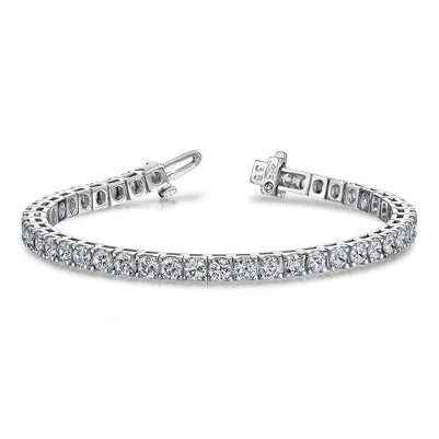 GB Bracelets Sparkling White Gold Round Cut 880 Ct Natural Earth Mined Diamonds Tennis Bracelet GB Bracelets Sparkling White Gold Round Cut 880 Ct Natural Earth Mined Diamonds Tennis Bracelet