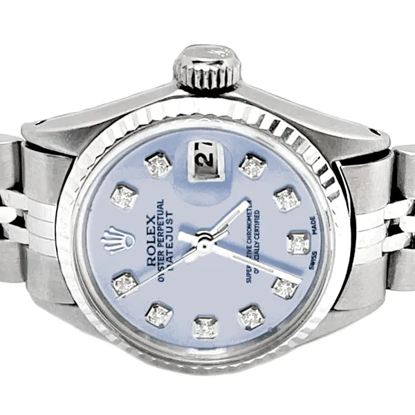 GB Bracelets White Diamond Dial Rolex Date Just Watch Jubilee Ss Bracelet