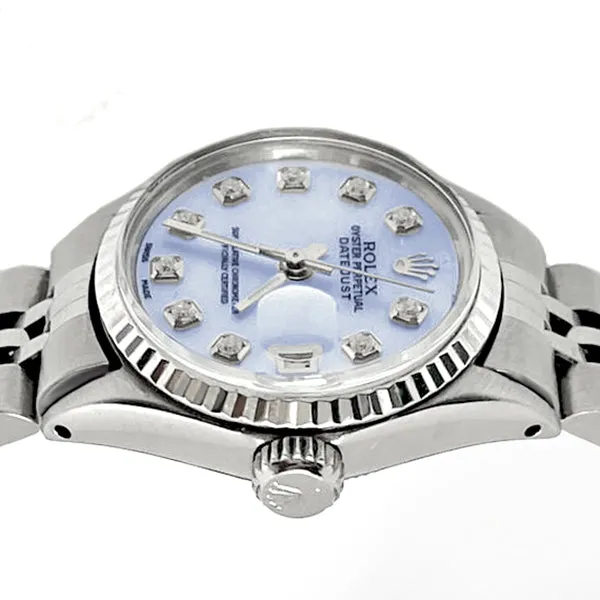 GB Bracelets White Diamond Dial Rolex Date Just Watch Jubilee Ss Bracelet