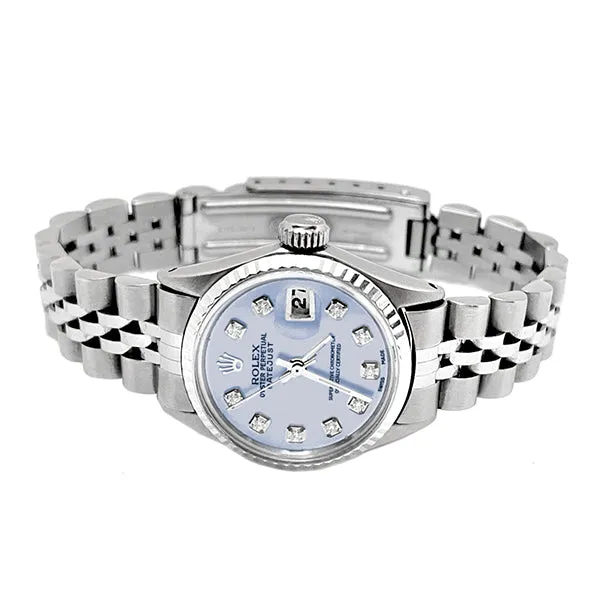 GB Bracelets White Diamond Dial Rolex Date Just Watch Jubilee Ss Bracelet