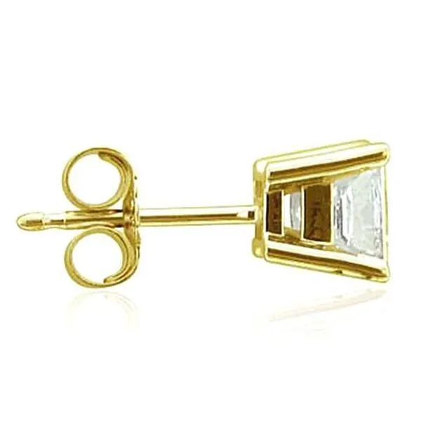 GB Earrings 050 Carats Natural Earth Mined Diamond Stud Single Earring Men New