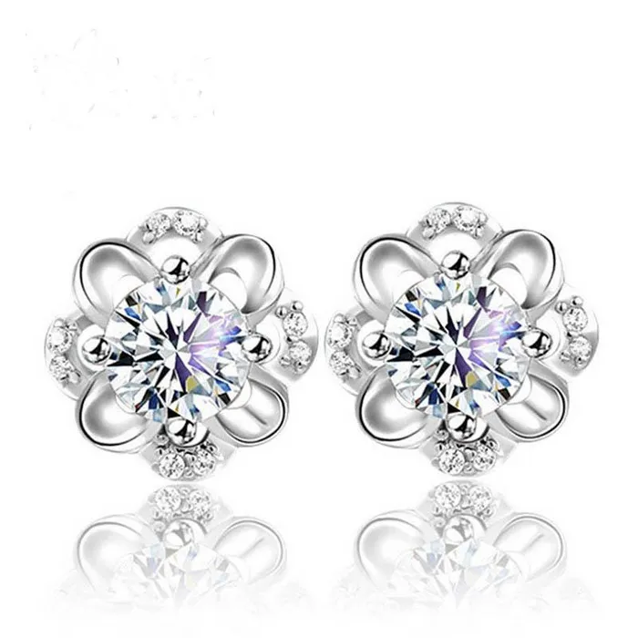 GB Earrings 240 Carats Round Genuine Natural Earth Mined Diamond Stud Earring White Gold Jewelry New GB Earrings 240 Carats Round Genuine Natural Earth Mined Diamond Stud Earring White Gold Jewelry New