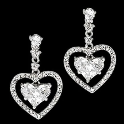 GB Earrings 3 Carat Heart Natural Earth Mined Diamond Earrings Heart Style Dangle Earring White Gold GB Earrings 3 Carat Heart Natural Earth Mined Diamond Earrings Heart Style Dangle Earring White Gold
