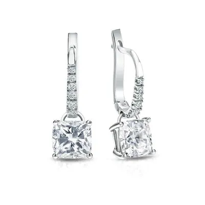 GB Earrings White Gold 14K 350 Carats Natural Earth Mined Diamonds Dangle Earrings New GB Earrings White Gold 14K 350 Carats Natural Earth Mined Diamonds Dangle Earrings New