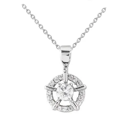 GB Necklaces Circle Pendant Necklace 175 Ct Round Cut Natural Earth Mined Diamonds White Gold 14K GB Necklaces Circle Pendant Necklace 175 Ct Round Cut Natural Earth Mined Diamonds White Gold 14K