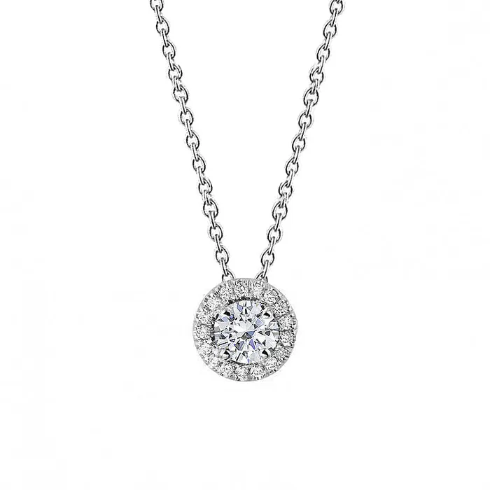GB Necklaces Natural Earth Mined Diamond Ladies Halo Pendant Necklace 145 Carats 14K White Gold New GB Necklaces Natural Earth Mined Diamond Ladies Halo Pendant Necklace 145 Carats 14K White Gold New