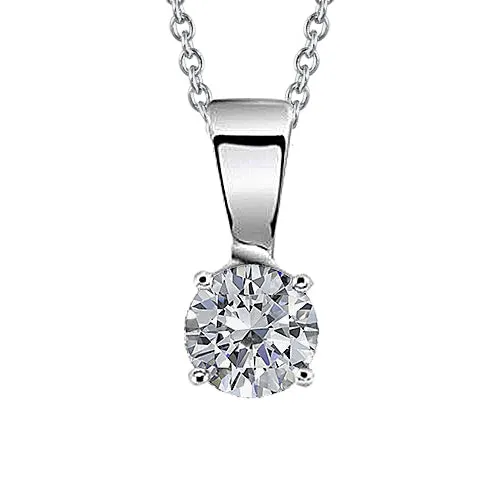 GB Necklaces Round Cut Real Natural Earth Mined Diamond Necklace Pendant 150 Carat Four Prong Set WG 14K GB Necklaces Round Cut Real Natural Earth Mined Diamond Necklace Pendant 150 Carat Four Prong Set WG 14K
