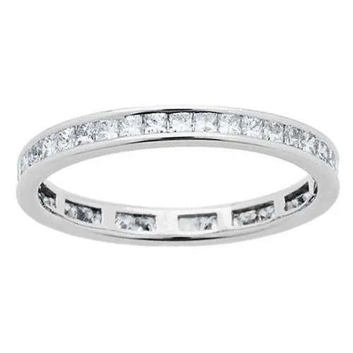 GB Rings 114 Carats Princess Cut Natural Earth Mined Diamonds Eternity Band GB Rings 114 Carats Princess Cut Natural Earth Mined Diamonds Eternity Band