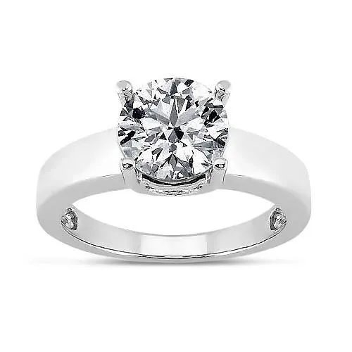GB Rings 150 Carats Round Natural Earth Mined Diamond Solitaire Ring White Gold 14K GB Rings 150 Carats Round Natural Earth Mined Diamond Solitaire Ring White Gold 14K