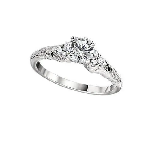 GB Rings 185 Carats Round Cut Natural Earth Mined Diamonds Antique Style Engagement Ring GB Rings 185 Carats Round Cut Natural Earth Mined Diamonds Antique Style Engagement Ring