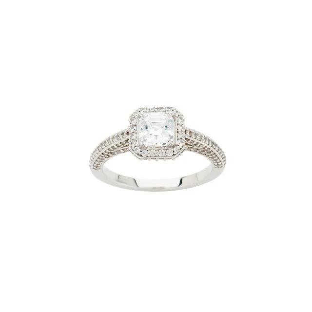 GB Rings 231 Carats Asscher Natural Earth Mined Diamond Solitaire Engagement Ring Jewelry New