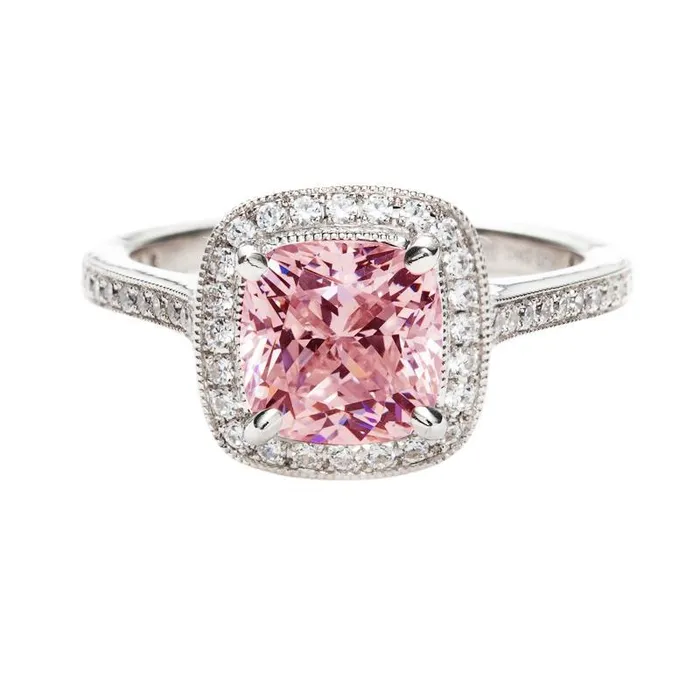 GB Rings Cushion Cut Pink Sapphire Ring