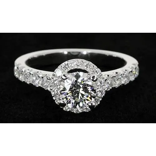 GB Rings Halo Round Natural Earth Mined Diamond Engagement Ring 2 Carats Women Jewelry GB Rings Halo Round Natural Earth Mined Diamond Engagement Ring 2 Carats Women Jewelry