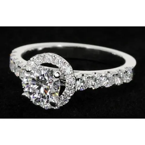GB Rings Halo Round Natural Earth Mined Diamond Engagement Ring 2 Carats Women Jewelry GB Rings Halo Round Natural Earth Mined Diamond Engagement Ring 2 Carats Women Jewelry