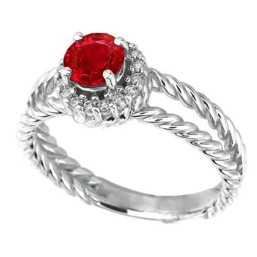 GB Rings Natural Earth Mined Diamond Ring Ruby and Diamonds 2 Carats White Gold 14K Jewelry GB Rings Natural Earth Mined Diamond Ring Ruby and Diamonds 2 Carats White Gold 14K Jewelry