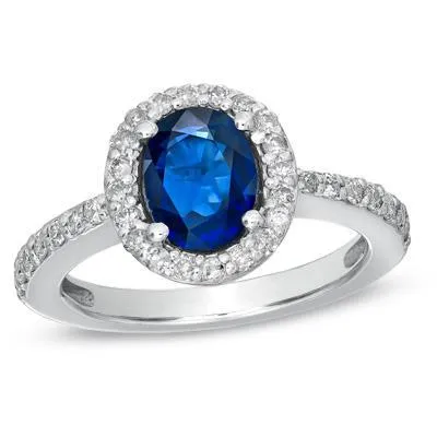 GB Rings Prong Set Ceylon Sapphire Natural Earth Mined Diamonds 190 Ct Wedding Ring White Gold 14K GB Rings Prong Set Ceylon Sapphire Natural Earth Mined Diamonds 190 Ct Wedding Ring White Gold 14K