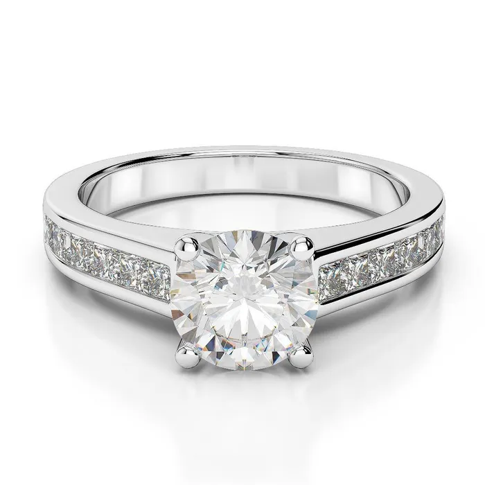 GB Rings Solitaire With Accent Prong Set 275 Carats Natural Earth Mined Diamonds Ring Wg 14K GB Rings Solitaire With Accent Prong Set 275 Carats Natural Earth Mined Diamonds Ring Wg 14K