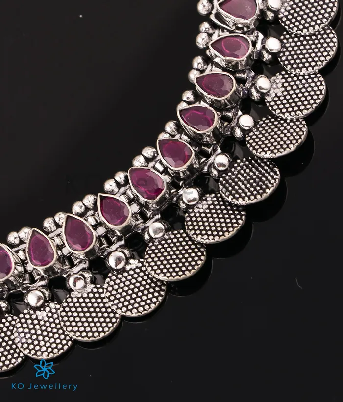 Gemstone Necklaces The Ahilya Silver Gemstone Necklace