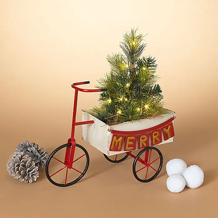 Gerson Company Necklaces Gerson Company 303H BO Metal Holiday Tricycle with Lighted Christmas Tree Gerson Company Necklaces Gerson Company 303H BO Metal Holiday Tricycle with Lighted Christmas Tree