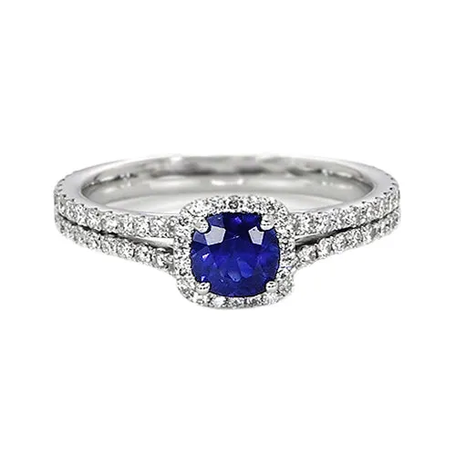 Halo Cushion Ceylon Sapphire Natural Earth Mined Diamond Engagement Ring Set 320 Carats HarryChadEntcom Rings Halo Cushion Ceylon Sapphire Natural Earth Mined Diamond Engagement Ring Set 320 Carats HarryChadEntcom Rings