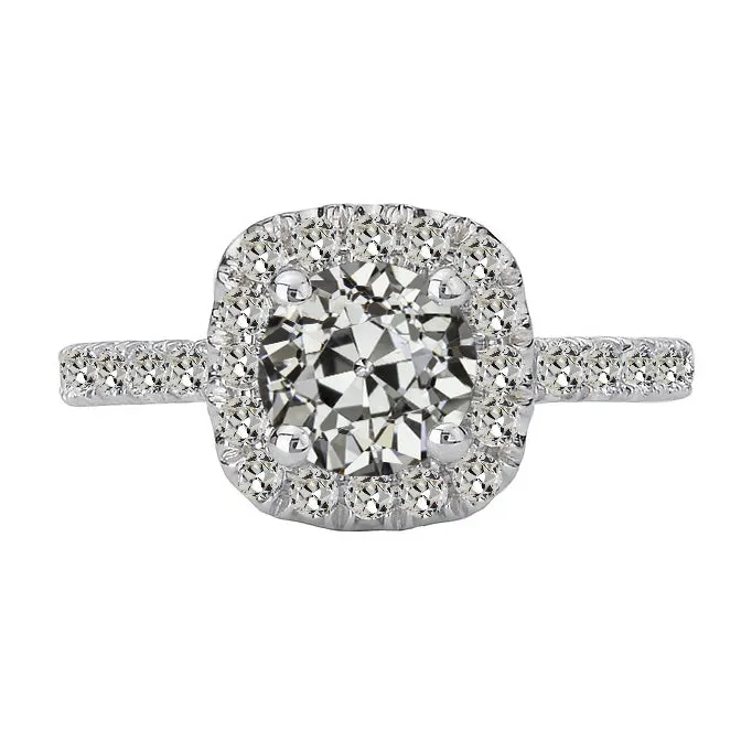 Halo Round Old Cut Natural Earth Mined Diamond Ring White Gold 6 Carats Jewelry HarryChadEntcom Rings Halo Round Old Cut Natural Earth Mined Diamond Ring White Gold 6 Carats Jewelry HarryChadEntcom Rings