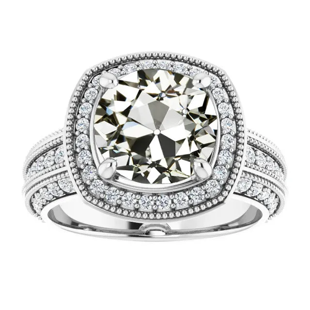 Halo Round Old Mine Cut Natural Earth Mined Diamond Ring 14K Gold Jewelry 650 Carats HarryChadEntcom Rings Halo Round Old Mine Cut Natural Earth Mined Diamond Ring 14K Gold Jewelry 650 Carats HarryChadEntcom Rings