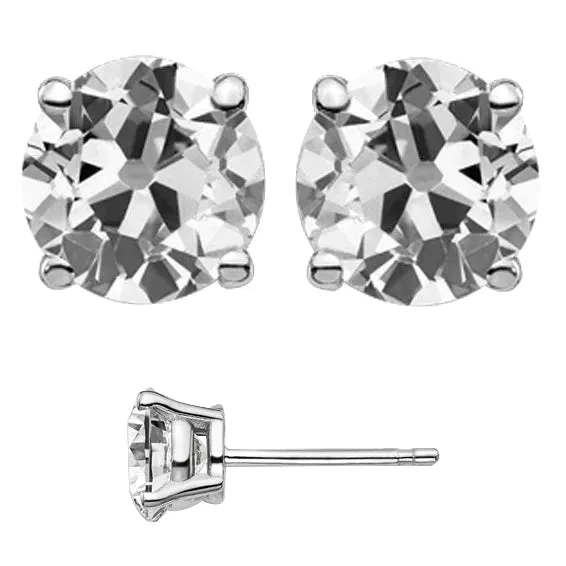 HarryChadEntcom Earrings 8 Ct Big Round Earth Mined Diamond Earrings