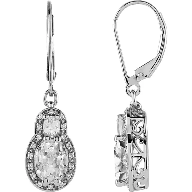 HarryChadEntcom Earrings Oval Old Cut Halo Earth Mined Diamond Leverback Earrings Basket Style 525 Carats HarryChadEntcom Earrings Oval Old Cut Halo Earth Mined Diamond Leverback Earrings Basket Style 525 Carats