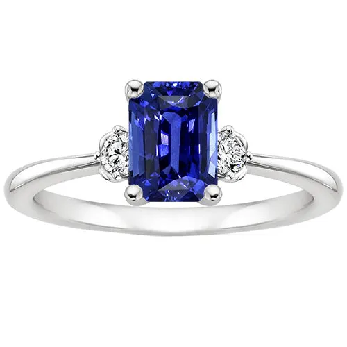 HarryChadEntcom Engagement Ring 3 Stones Radiant Ceylon Sapphire Natural Earth Mined Diamond 350 Carats Rings HarryChadEntcom Engagement Ring 3 Stones Radiant Ceylon Sapphire Natural Earth Mined Diamond 350 Carats Rings