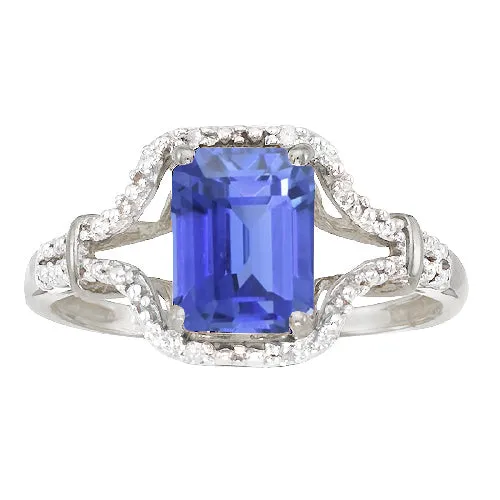 HarryChadEntcom Gemstone Ring Emerald Ceylon Sapphire Ring Split Shank 4 Carats Rings HarryChadEntcom Gemstone Ring Emerald Ceylon Sapphire Ring Split Shank 4 Carats Rings