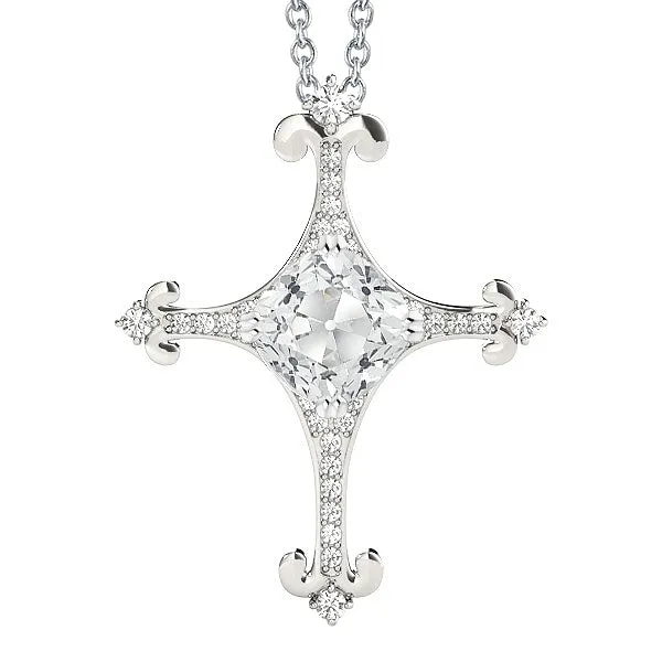 HarryChadEntcom Gold 14K Cross Genuine Natural Earth Mined Diamond Pendant Round Cushion Old Miner 3 Carats Necklaces HarryChadEntcom Gold 14K Cross Genuine Natural Earth Mined Diamond Pendant Round Cushion Old Miner 3 Carats Necklaces