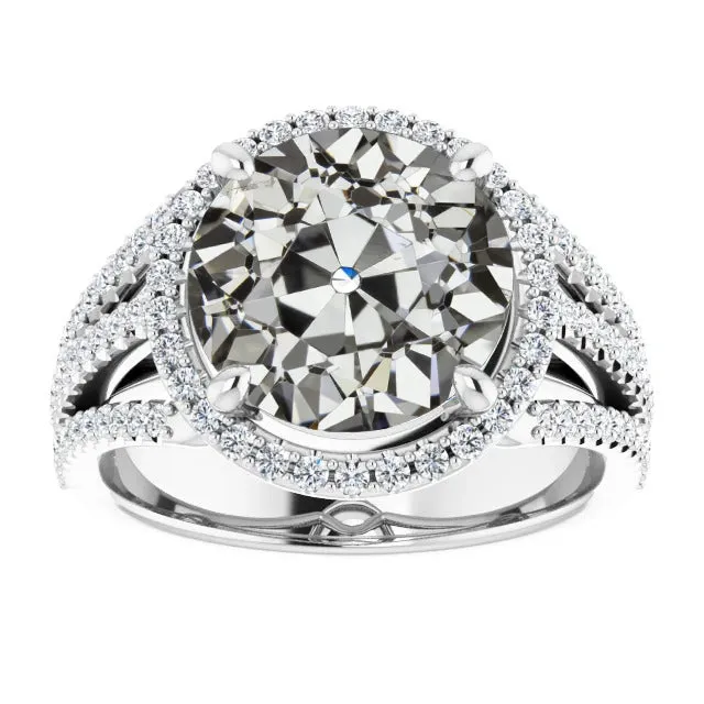 HarryChadEntcom Halo Old Cut Natural Earth Mined Diamond Ring Pave Set Triple Row Accents 875 Carats Rings HarryChadEntcom Halo Old Cut Natural Earth Mined Diamond Ring Pave Set Triple Row Accents 875 Carats Rings
