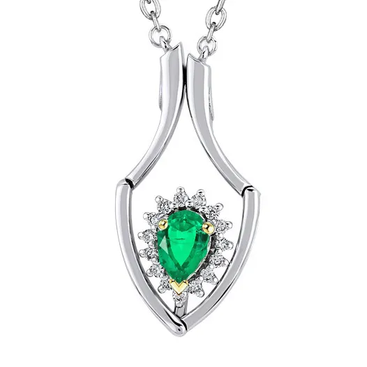HarryChadEntcom Necklaces Dainty Gemstone Necklace Halo Green Emerald Gold Pendant HarryChadEntcom Necklaces Dainty Gemstone Necklace Halo Green Emerald Gold Pendant