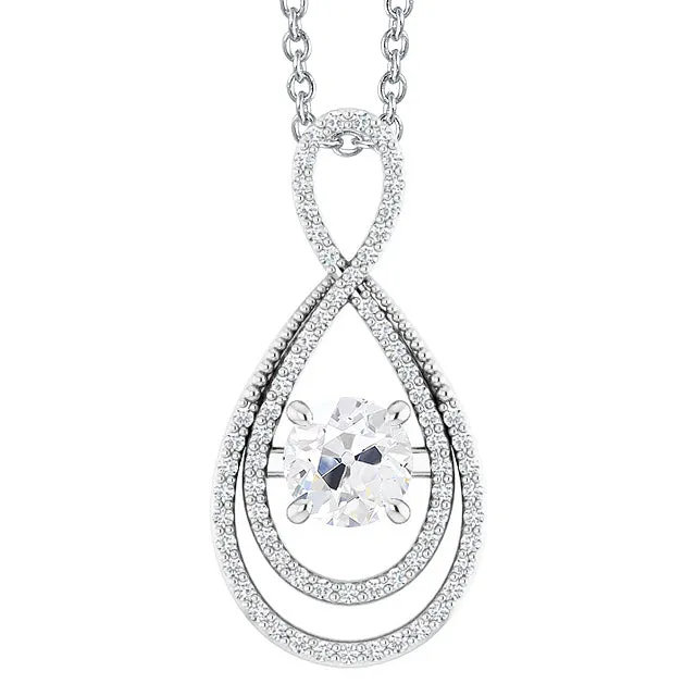 HarryChadEntcom Necklaces Gold 14K Old Cut Natural Earth Mined Diamond Pendant With Chain 3 Carats Infinity Style HarryChadEntcom Necklaces Gold 14K Old Cut Natural Earth Mined Diamond Pendant With Chain 3 Carats Infinity Style