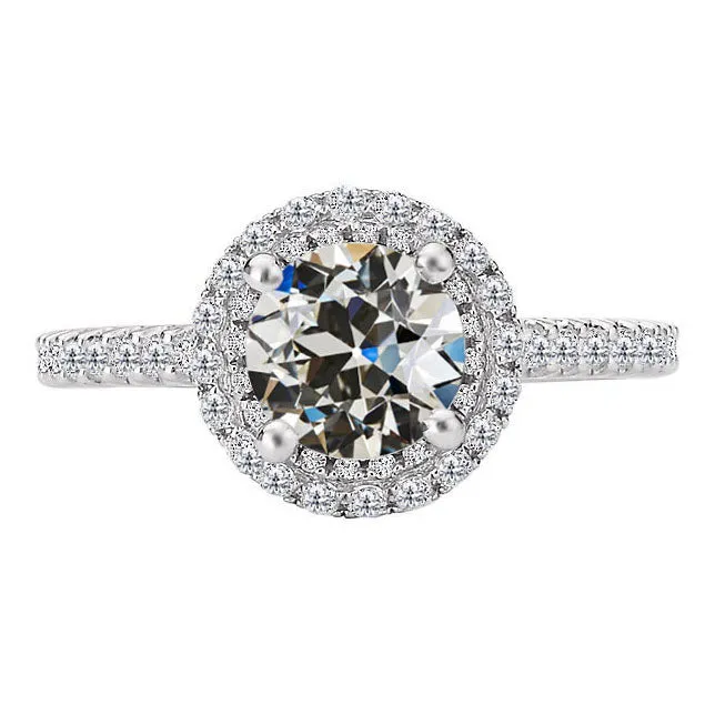 HarryChadEntcom Rings 4 Carats Round Halo Old Miner Anniversary Real Diamond Ring HarryChadEntcom Rings 4 Carats Round Halo Old Miner Anniversary Real Diamond Ring