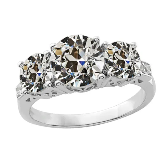HarryChadEntcom Rings Engagement Ring Round Old European Natural Earth Mined Diamond Basket Set 6 Carats HarryChadEntcom Rings Engagement Ring Round Old European Natural Earth Mined Diamond Basket Set 6 Carats
