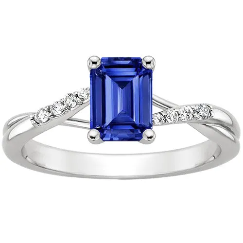 HarryChadEntcom Rings Engagement Ring with Side Stones Blue Sapphire Natural Earth Mined Diamond 325 Carats HarryChadEntcom Rings Engagement Ring with Side Stones Blue Sapphire Natural Earth Mined Diamond 325 Carats