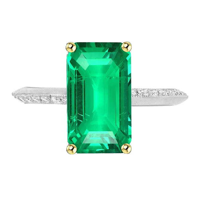 HarryChadEntcom Rings Trendy Engagement Ring Green Emerald Diamond Ladies Jewelry HarryChadEntcom Rings Trendy Engagement Ring Green Emerald Diamond Ladies Jewelry