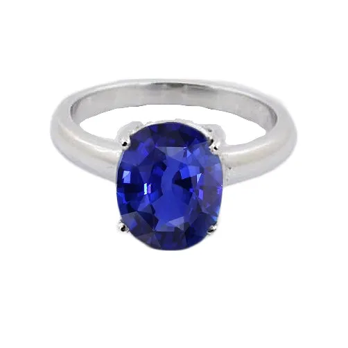 HarryChadEntcom Rings White Gold Solitaire Oval Shaped Ceylon Sapphire Ring 150 Carats HarryChadEntcom Rings White Gold Solitaire Oval Shaped Ceylon Sapphire Ring 150 Carats