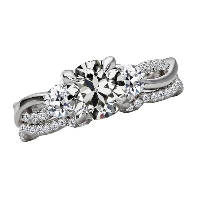 HarryChadEntcom Round Natural Diamond Old Miner Four Prong Wedding Ring 3 Carats Rings HarryChadEntcom Round Natural Diamond Old Miner Four Prong Wedding Ring 3 Carats Rings