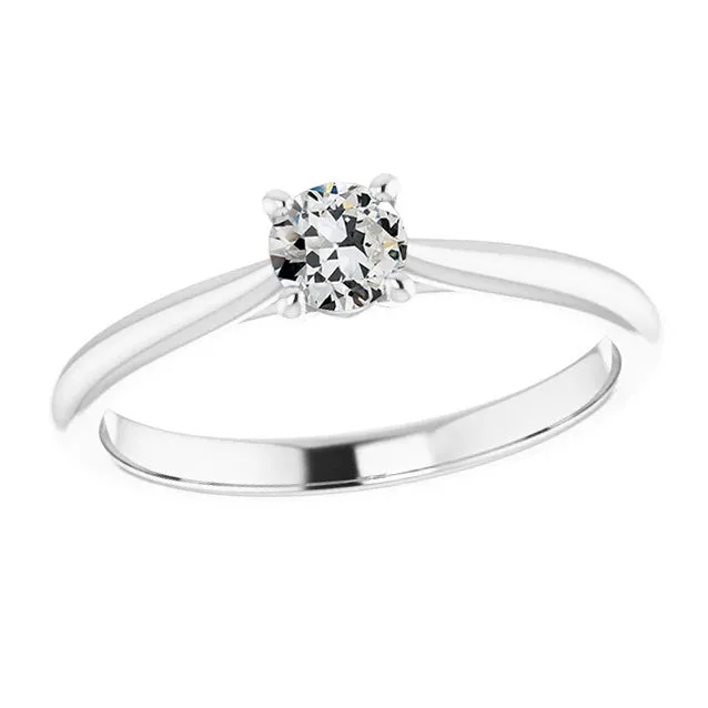 HarryChadEntcom Solitaire Ring Round Old Mine Cut Natural Earth Mined Diamond Tapered Shank 1 Carat Rings HarryChadEntcom Solitaire Ring Round Old Mine Cut Natural Earth Mined Diamond Tapered Shank 1 Carat Rings