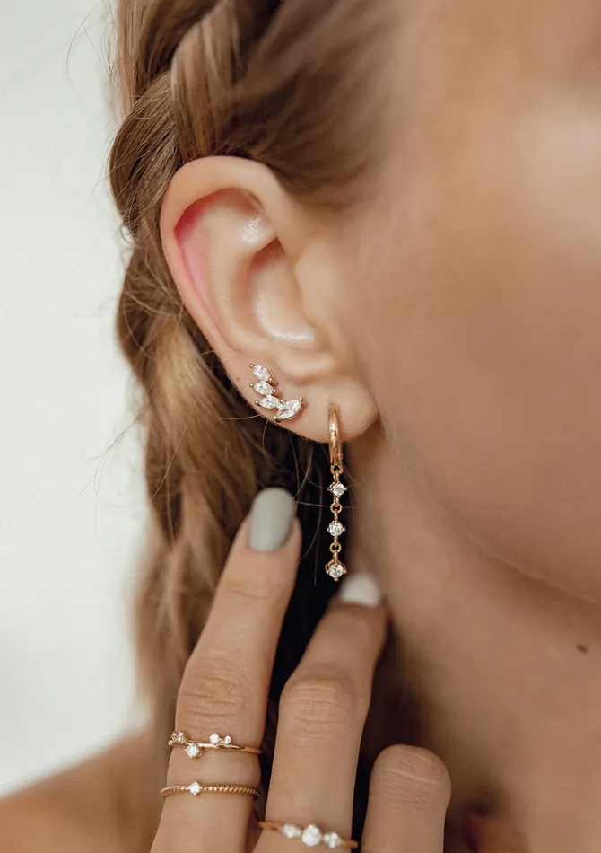 Hey Happiness Earrings Arch Stud Earrings Sterling Silver Gold Hey Happiness Earrings Arch Stud Earrings Sterling Silver Gold