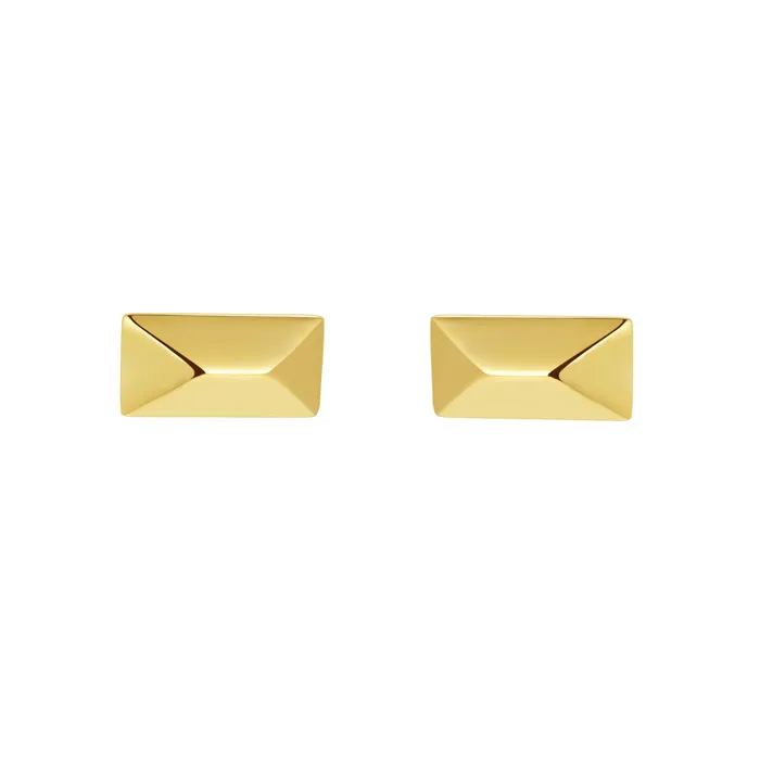 Hey Happiness Earrings Luster Stud Earrings 14K Gold